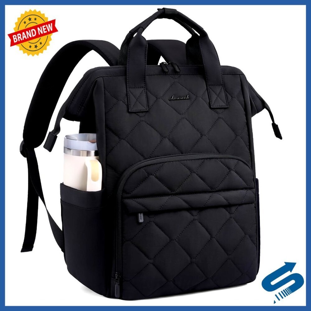 Quilted Puffer Laptop Backpack Casual Daypack Travel Work Professional
